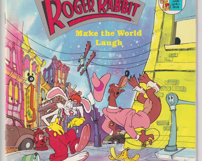 Who Framed Roger Rabbit Make The World Laugh (A Golden Look-Look Book) (Paperback: Children's Picture Book, Movie Tie-in, Cartoon)  1988