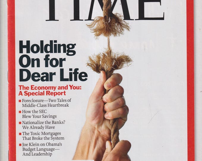 Time March 9, 2009 The Economy and You - A Special Report, Food Allergies, U2's New Album (Magazine: Current Events, Politics)