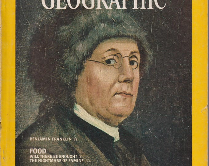 National Geographic July 1975 Benjamin Franklin, Food, Cape Cod, Ozark, Swans, Andaman Islanders (Magazine: Nature, Geography)