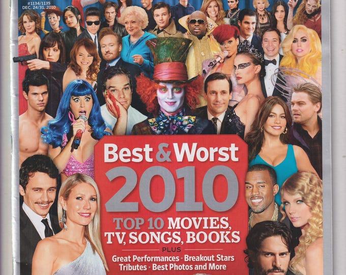 Entertainment Weekly December 24-31, 2010 Best and Worst of 2010,  Top 10 Movies, TV, Songs, Books (Magazine: Movies, TV, Celebrities)