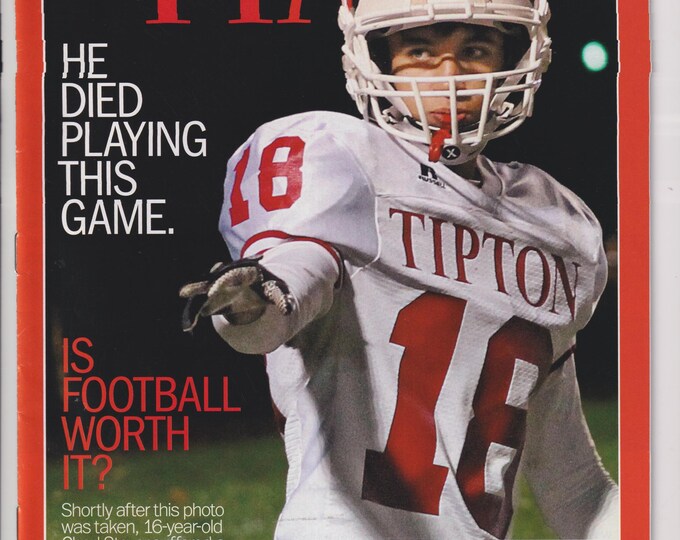 Time September 29, 2014 Chad Stover, Football's Brain Injury, Guns Across America, U2's Free iTunes Album (Magazine: News, Current Events)