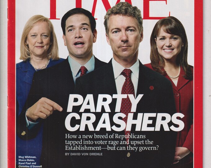 Time November 8, 2010 Party Crashers Meg Whitman, Marco Rubio, Rand Paul, Christine O'Donnell (Magazine: Current Events, Politics)