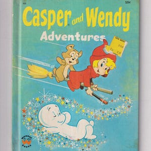 Casper and Wendy Adventures Wonder Book #855  (Hardcover: Children's Picture Book) 1977