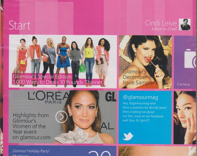 Glamour December 2012 Selena Gomez Glamour's 2012 Women of the Year (Ad Before Original Cover) (Magazine: Women's)