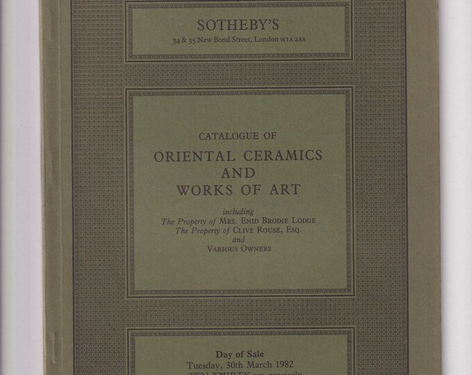 Sotheby's Oriental Ceramics and Works of Art (Staple-Bound: Antiques, Collectibles)