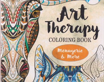 Art Therapy Coloring Book Menagerie & More (Softcover: Coloring Book, Art, Animals) 2015