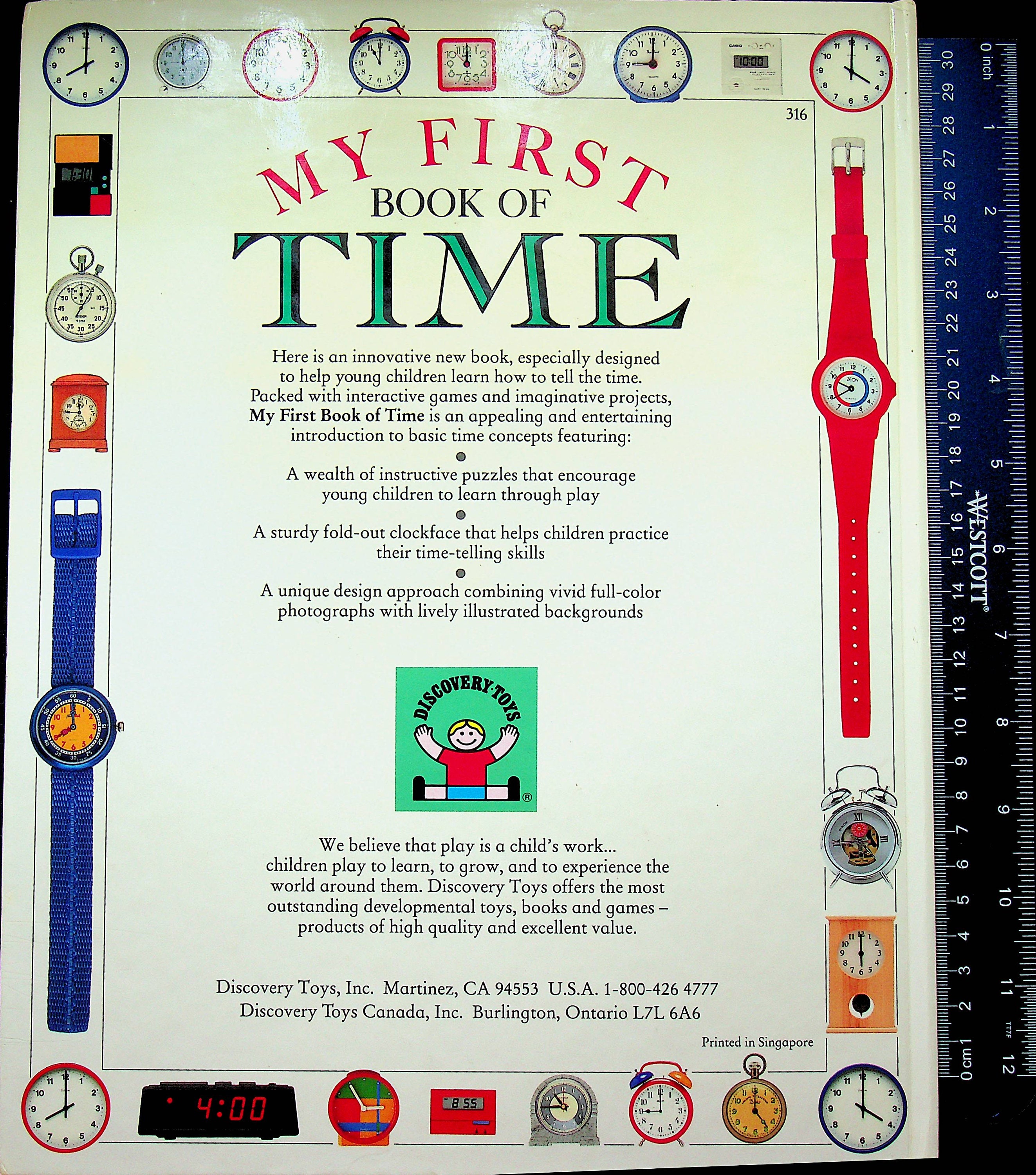 My First Book Of Time Including A Fold Out Clock With Movable Hands