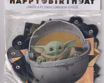 Star Wars Mandalorian Happy Birthday Banner (Unopened)