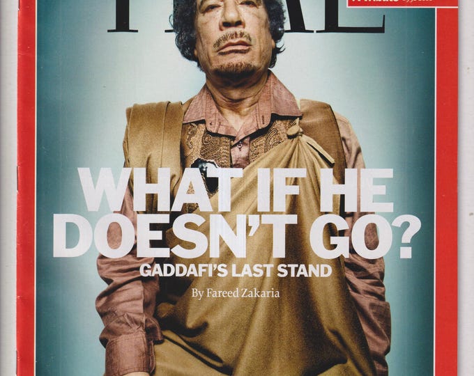 Time April 4, 2011 Gaddafi, Elizabeth Taylor (Magazine: Current Events, Politics)