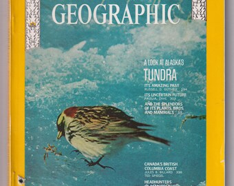 National Geographic March 1972 Alaska's Tundra, Canada's British Columbia Coast, Headhunters of New Guinea  (Magazine: General Interest)
