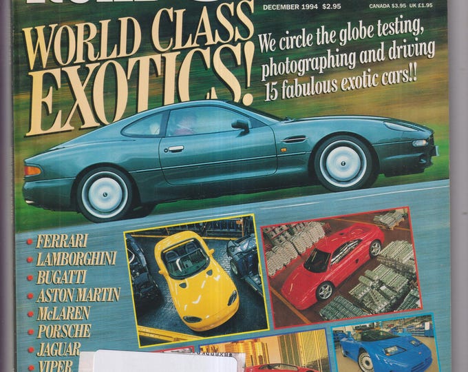 Road & Track Magazine December 1994: World Class Exotic Cars