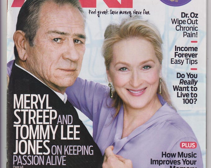 AARP August September 2012 Meryl Streep and Tommy Lee Jones, Mitt Romney, Dr. Oz, Your Pension  (Magazine: General Interest)