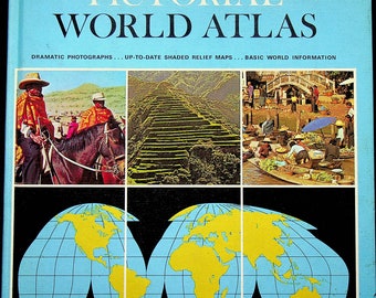 Hale-Cadmus Pictorial World Atlas  (Hardcover: Educational, Geography) 1968