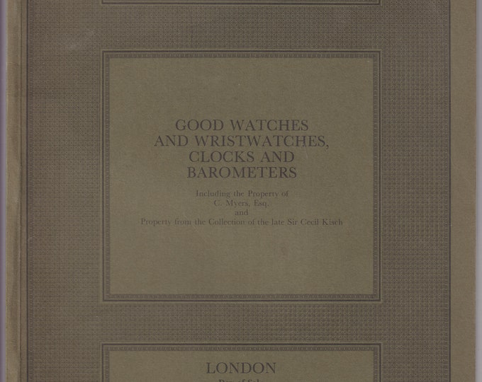 Sotheby's Good Watches and Wristwatches, Clocks and Barometers London November 1, 1984 (Trade Paperback:  Antiques, Collectibles)