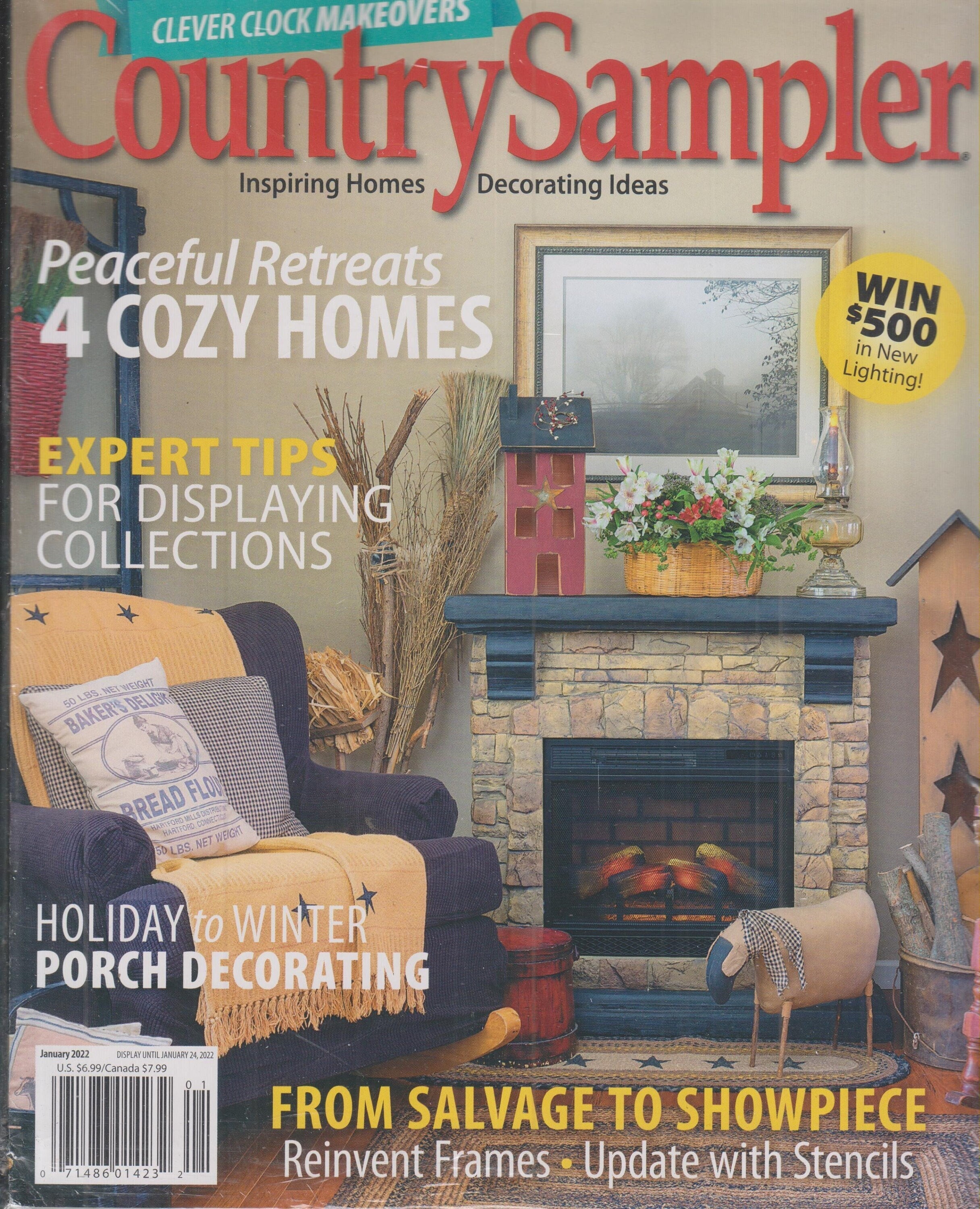 Country Sampler January 2022 Peaceful Retreats 4 Cozy Homes (Magazine