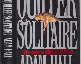 Quiller Solitaire by Adam Hall (Hardcover: Suspense,  Espionage Thriller) FE 1992
