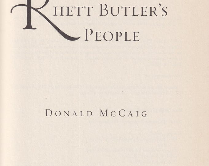 Rhett Butler's People by Donald McCaig (Hardcover,: Historical Fiction) 2007 FE