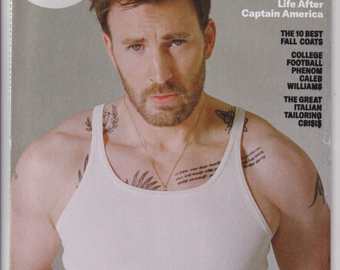GQ October 2023 Chris Evans, Caleb Williams, Italian Tailoring Crisis (Magazine: Men, Lifestyle)