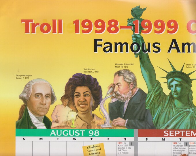 1998-1999 Famous Americans First Classroom Calendar (Poster: Educational, Poster)