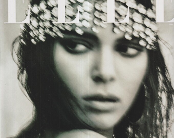Elle June 2018 Kendall Jenner Opens Up to Lana Del Rey (B&W Cover) (Magazine: Fashion, Lifestyle)
