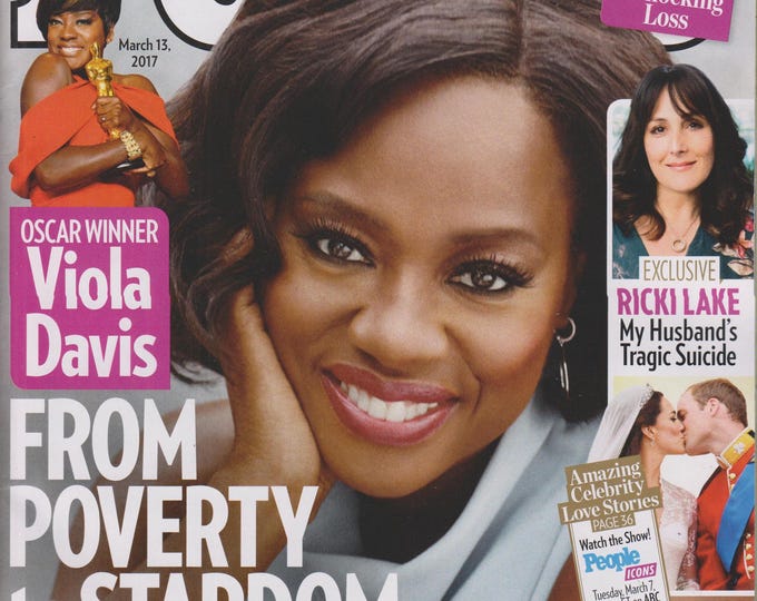People March 13, 2017 Viola Davis, George & Laura Bush, Bill Paxton, Ricki Lake, Celebrity Love Stories (Magazine: Celebrity, Gossip)