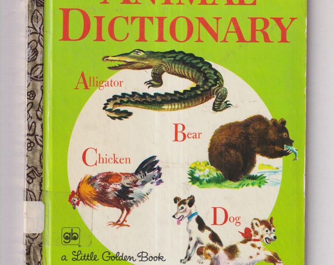 Animal Dictionary Little Golden Book #533  (Hardcover: Children's Picture Book) 1973