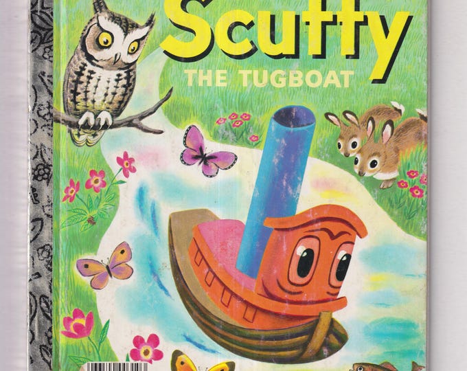Scuffy The Tugboat Little Golden Book #310-51  (Hardcover: Children's Picture Book) 1980s