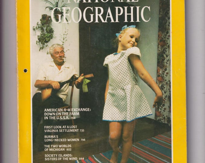 National Geographic June 1979 American 4-H Exchange USSR, Lost Virginia Settlement Burma's Women, Michigan (Magazine: Nature, Geography)