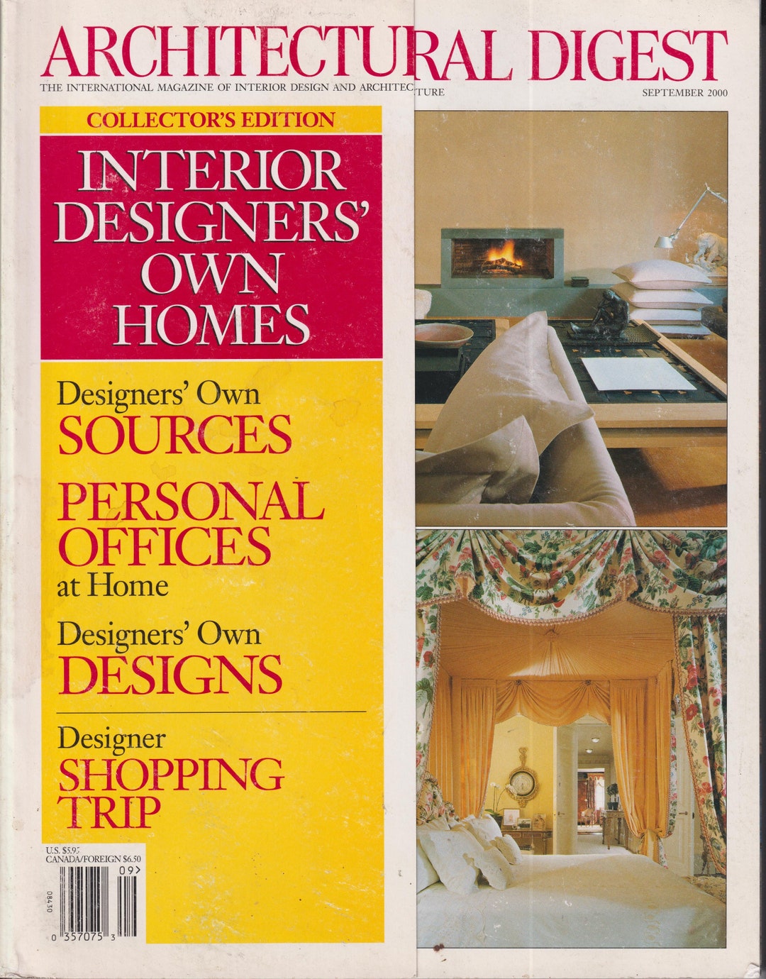 Architectural Digest September 2000 Interior Designers' Own Homes ...