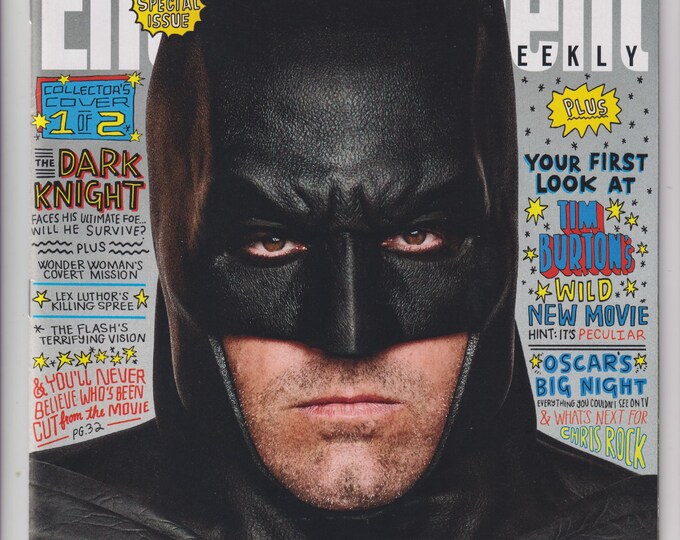 Entertainment Weekly March 11, 2016 Ben Affleck As Batman, Batman v Superman (Cover 1) (Magazine: Film, TV, Music, Celebrities)