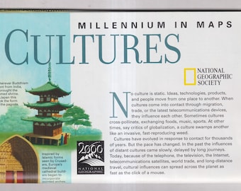 Culture Millennium in Maps / Voices of the World National Geographic Map August 1999 (Vintage Map)