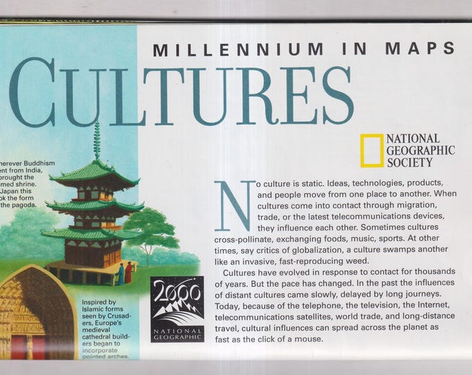 Culture Millennium in Maps / Voices of the World National Geographic Map August 1999 (Vintage Map)
