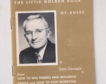 The Little Golden Book of Rules by Dale Carnegie (Rare Copy) (Booklet: Self-Help, Well-being) 1964