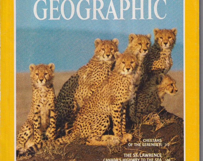 National Geographic May 1980 Cheetahs; St. Lawrence Seaway;  Thailand; Odyssey to America; Brazil; (Magazine: Geography, Nature, History)