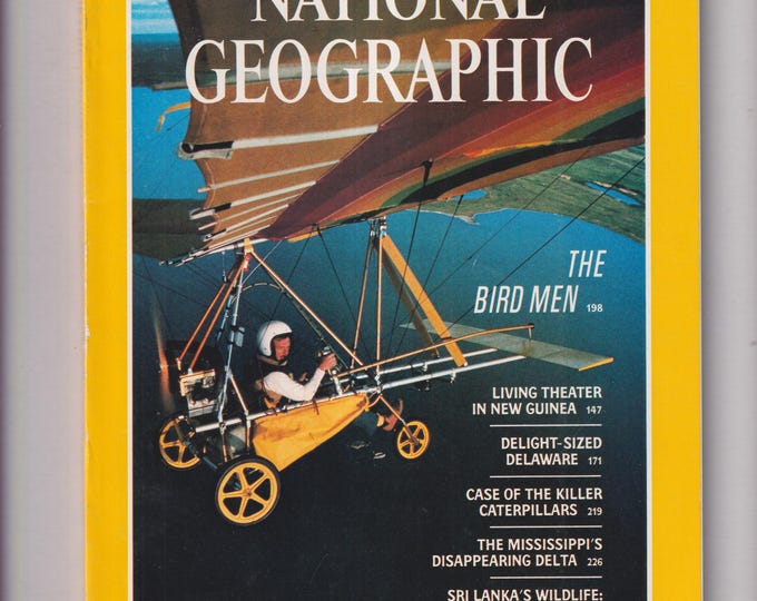 National Geographic August 1983 The Bird Men, New Guinea, Delaware, Killer Caterpillars, Mississippi (Magazine: Nature, Geography, History)