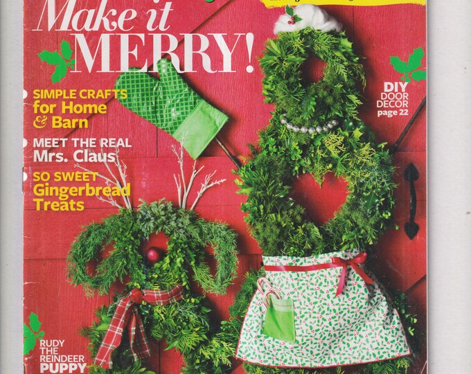 Country Woman December January 2017 Make It Merry! Simple Crafts, Gingerbread Treats, Mrs. Claus, DIY Decor  (Magazine: Home & Garden)