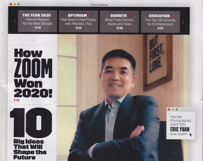 Entrepreneur December 2020 Eric Yuan - How Zoom Won 2020! (Magazine, Business)