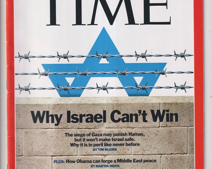 Time January 19, 2009 Israel, Borderline Personality, Apple and Steve Jobs  (Magazine: Current Events, Politics)