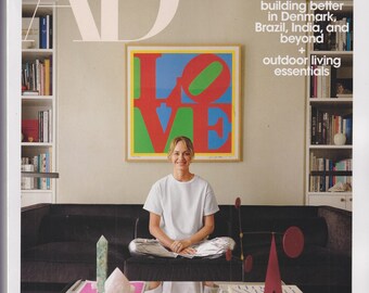 Architectural Digest April 2024 Amber Valletta's Eco-Chic LA Retreat, Natural Beauty  (Magazine: Home Decor)