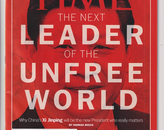 Time October 22, 2012 Xi Jinping Leader of the Unfree World, Aliens, Judd Apatow (Magazine: Current Events, Politics)