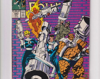 Fantastic Four Vol 1 No 343 August 1990 Marvel Comic (Comic: Science Fiction, Superheroes)