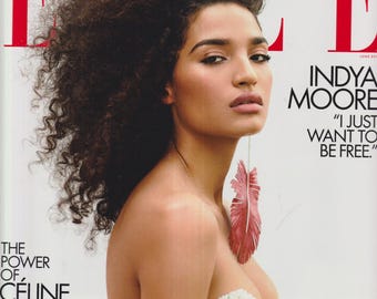 Elle June 2019 Indya Moore "I Just Want To Be Free", Power of Celine Dion   (Magazine: Women's, Lifestyle) 2019