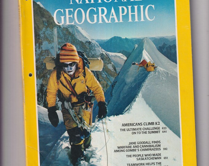 National Geographic May 1979 Americans Climb K2, Jane Goodall, Saskatchewan, Whooping Crane, Napa, Corals (Magazine: Nature, Geography)