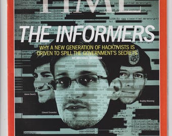 Time June 24, 2013 Edward Snowden, Aaron Swartz, Bradley Manning - The Informers, Immigration (Magazine: Politics, Current Events)