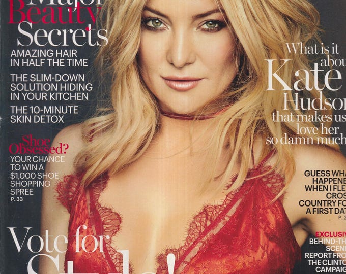 Marie Claire October 2016 Kate Hudson, Major Beauty Secrets, Vote for Style! (Magazine: Women, Fashion, Lifestyle)