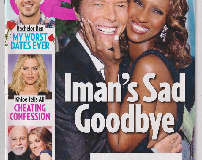 US Weekly  February 1, 2016 David Bowie, Iman, Bachelor Ben, Khloe Kardashian, Celine Dion (Magazine: Celebrity, Gossip)