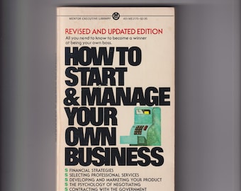 How to Start &Manage Your Own Business by Gardiner G, Greene (Paperback: Nonfiction, Business) 1983