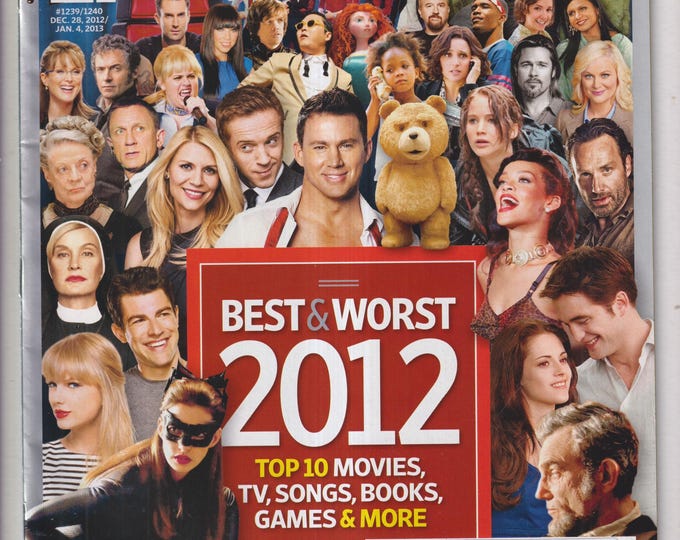 Entertainment Weekly December 28, 2012 Best and Worst of 2012 Top 10 Movies, TV, Songs, Books, Games & More (Magazine: Movies, TV)
