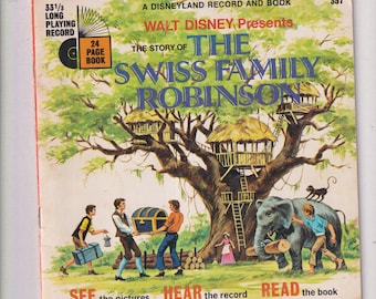 Walt Disney The Swiss Family Robinson (BOOK ONLY)  (Paperback: Picture Book) 1971