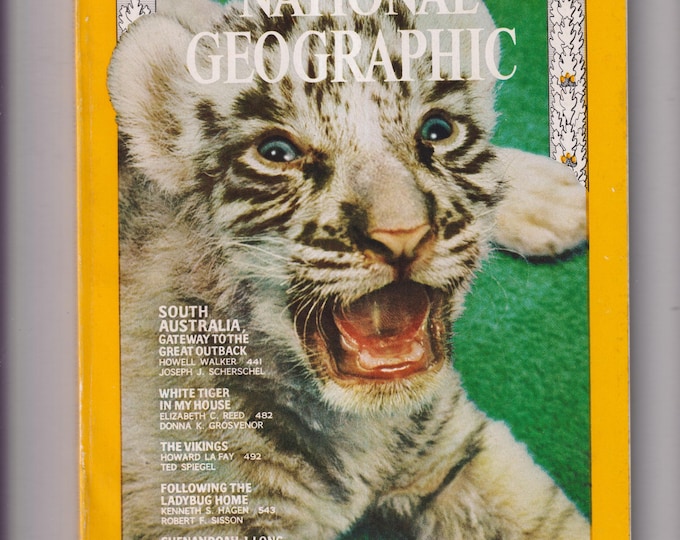 National Geographic April 1970 White Tiger, South Australia, Vikings, Ladybugs, Shenandoah  (Magazine: Nature, Geography)